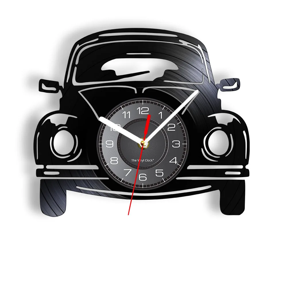 Retro Car Wall Clock Classic Automobile Vinyl Record Clock Modern Wall
