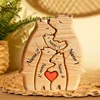 Art Wooden Bear Family Puzzle Personalized Name Custom Home Decor Thanksgiving Christmas Heartwarming Gift for Baby Mom 1