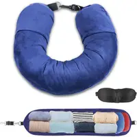 U-shaped Pillow That You Stuff With Clothes Portable Outdoor Travel Storage Bag Pillow Car Headrest Household Travel Neck Pillow 1
