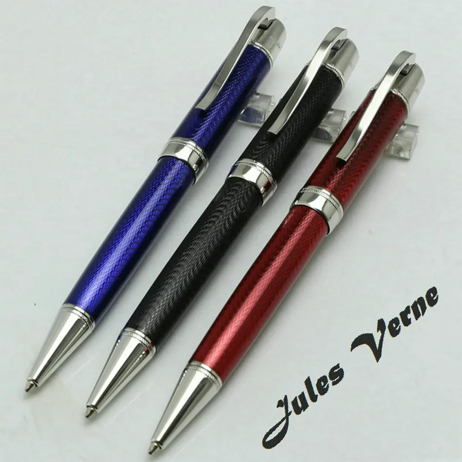 Luxury Monte Literary Giant Julies Verne Special Edition Red/Black/Blue Mb Roller Penne A Sfera School Office Writing Gift