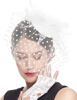 New Fascinator Hats for Women 20s 50s Vintage Pillbox Hat Kentucky Derby Fascinators Feather Flower Veil Wedding Tea Party Hat 4