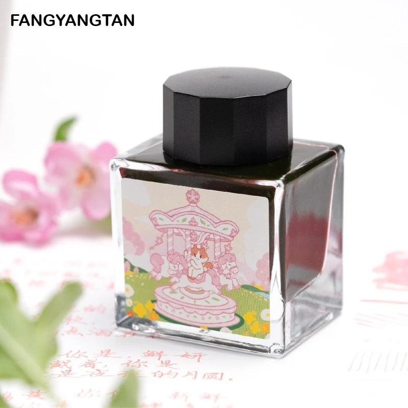 봄 한정판 FANGYANGTAN 49 색상 50/20ml 쉰 만년필 잉크 유리 딥펜용 비탄소 잉크 문구 학교 용품