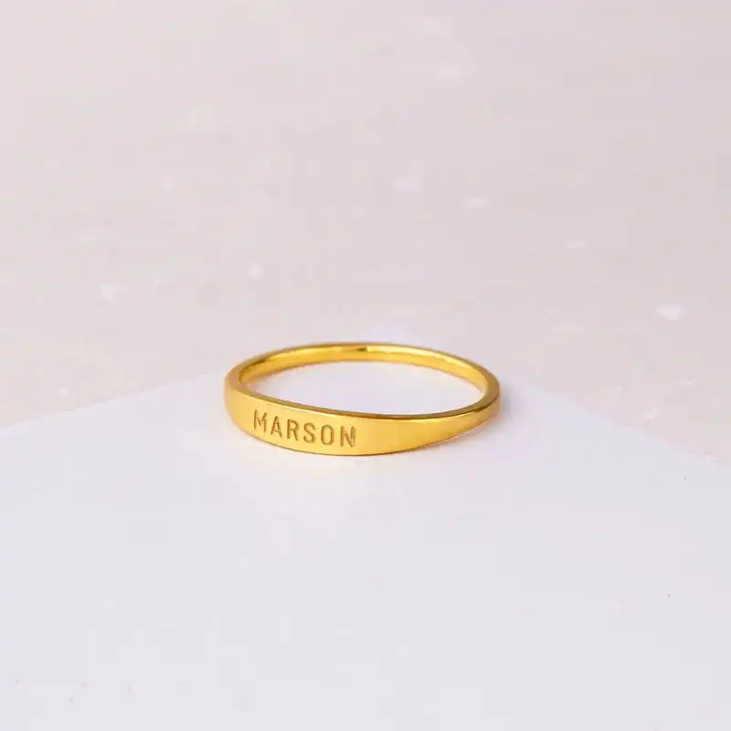 

Простое Закрытое кольцо с именем на заказ, индивидуальное лазерное кольцо, женское повседневное ювелирное изделие, лучший подарок для влюбленных