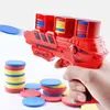 Children Fun Toys Flying Saucer Guns Ejection Flying Disc 100 EVA Soft Bullets Toy Gun Kids Outdoor Games Interactive Sport Toys 1