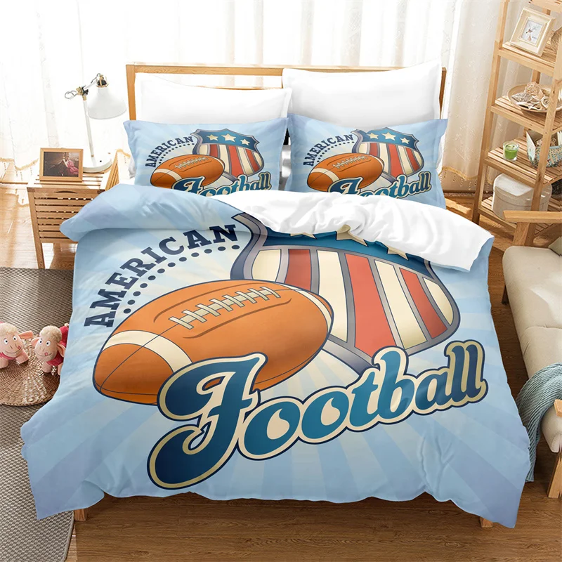 Description Picture 6 of itemFootball Bedding Set Competitive Sports Boy Duvet Cover Set King Quilt Cover Youth Children's Double Duvet Cover Bedding Set