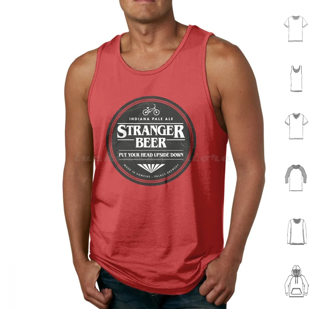 thumbnail image 1 of Camisetas sin mangas de Stranger Beer Camiseta sin mangas de Stranger Beer Things Eleven 11 Hawkins Indiana Ipa Label Upside Down, 1 of 5
