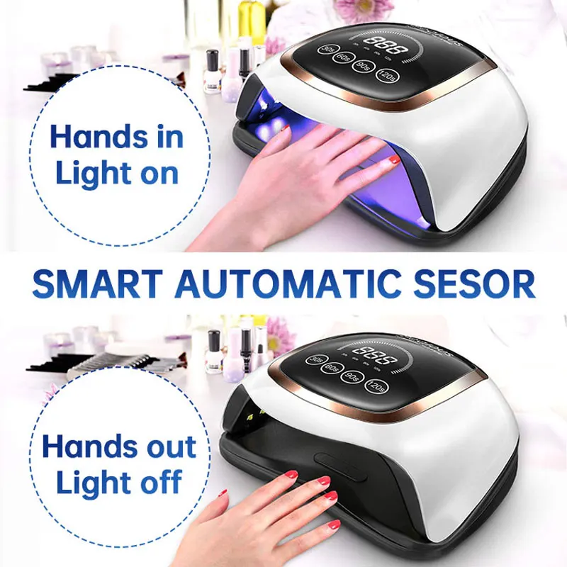 168W 42Led Nail Lampada di Asciugatura Per Manicure Professionale Led UV Lampada di Asciugatura Con Auto Sensore Intelligente Attrezzature Salone di bellezza Strumenti