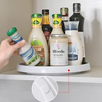 Condiment Storage Rack Kitchen Storage Tray Round Shelf Pantry Cabinet Turntable 1 Tier Spice Rack Rotating Organizer 1
