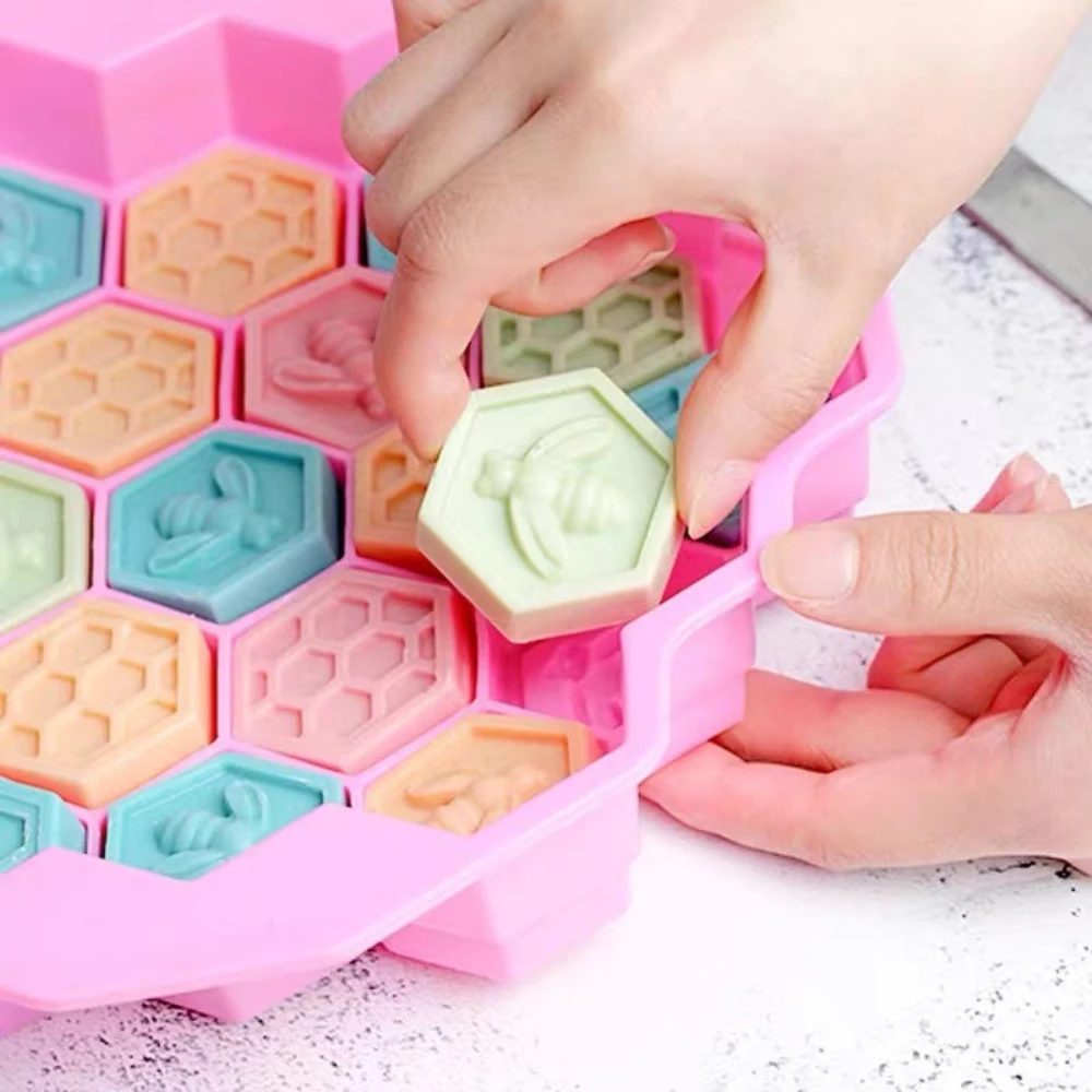 

Honeycomb Silicone Molds Handmade Fondant Chocolate Baking Ice Cube Cake Bee Mold Candles Soap Resin Mould Cake Decorating Tools