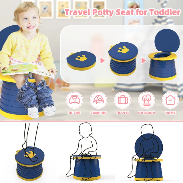 Vasino Portatile Pieghevole Per Bambini 12-36 Mesi – Toilette Da Viaggio Con Sacchetti