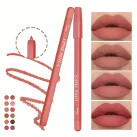 Matte Nude Lip Liner Pencil Set  Non-Smudging Crayon with Sharpener, Mixed Color System for Perfect Lip Contouring 2