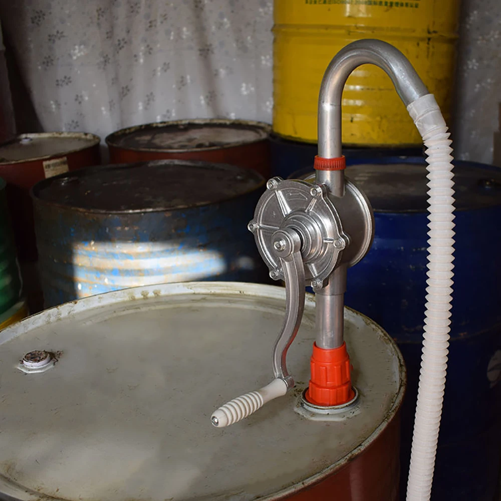 Manual Fuel Diesel Pump Hand-operated Petroleum Pump for 200L Oil Drum Car Truck Heavy Light Oil Extraction Transfer Tool