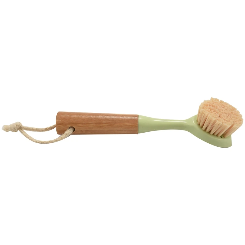 Promotion! 1Pcs Natural Bamboo Dish Brush Hand Over Wood Handle And Stiff Bristles Eco Friendly Scrubber For Cleaning |