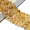 Fine 100% Natural Stone Faceted Citrine Yellow Round Gemstone Spacer Beads For Jewelry Making  DIY Bracelet Necklace 6/8/10MM 1