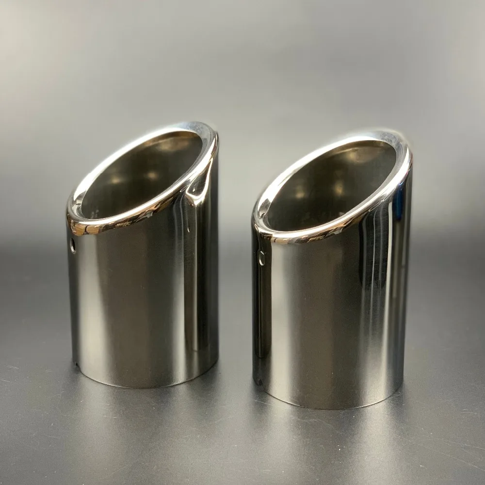 

2Pcs Stainless Steel Rear Exhaust Muffler Tip Pipes TailPipe For Audi A5 2-Door Coupe 2.0 2008-2014 Car Accessories
