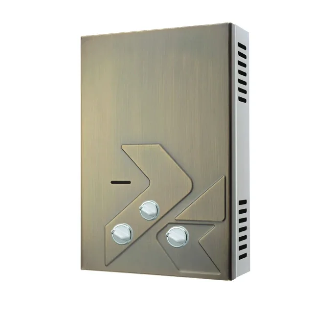 Winter Ice BathWall Mounted Geyser Flue Type And Instant Yellow Colored Steel Gas Hot Water Heater