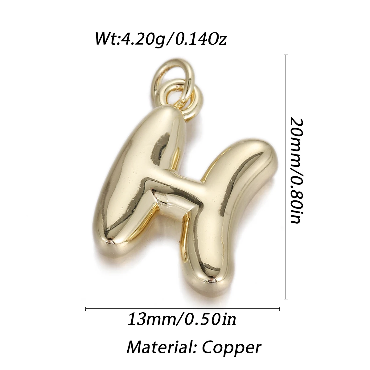 Gold Alphabet Charms: Stylish 26-Letter Pendant Set for Custom Jewelry Crafting
