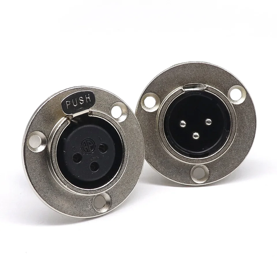 Masculino e Feminino Metal XLR Speaker Panel