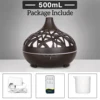 Humidifier Aromatherapy Essential Oil Diffuser Hollow Wood Grain Remote Control Ultrasonic Air Humidifier Cool with 7 Color LED 6