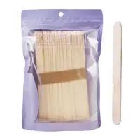 50 Pcs Wood Hard Wax Beans Spatula Set Wax Applicators Scrapers Sticks for Salon Home Face Eyebrows Body Beauty Wax Bean Stick 1