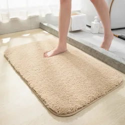 Luxurious Ultra - Absorbent Plush Bath Rug - Anti - Slip and Super Soft - 60x90cm(23.6x35.4in) (Beige)
