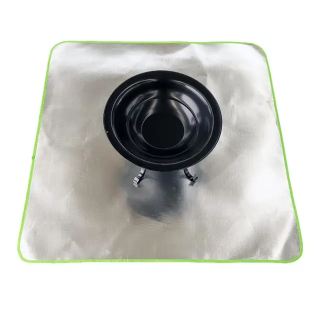 Új Tűzálló Grill Szőnyeg Tűz Pit Kültéri Teraszos Fa Égő Gáztűzhelyi Pad Fedélzet Fű Bbq Terasz Pázsit