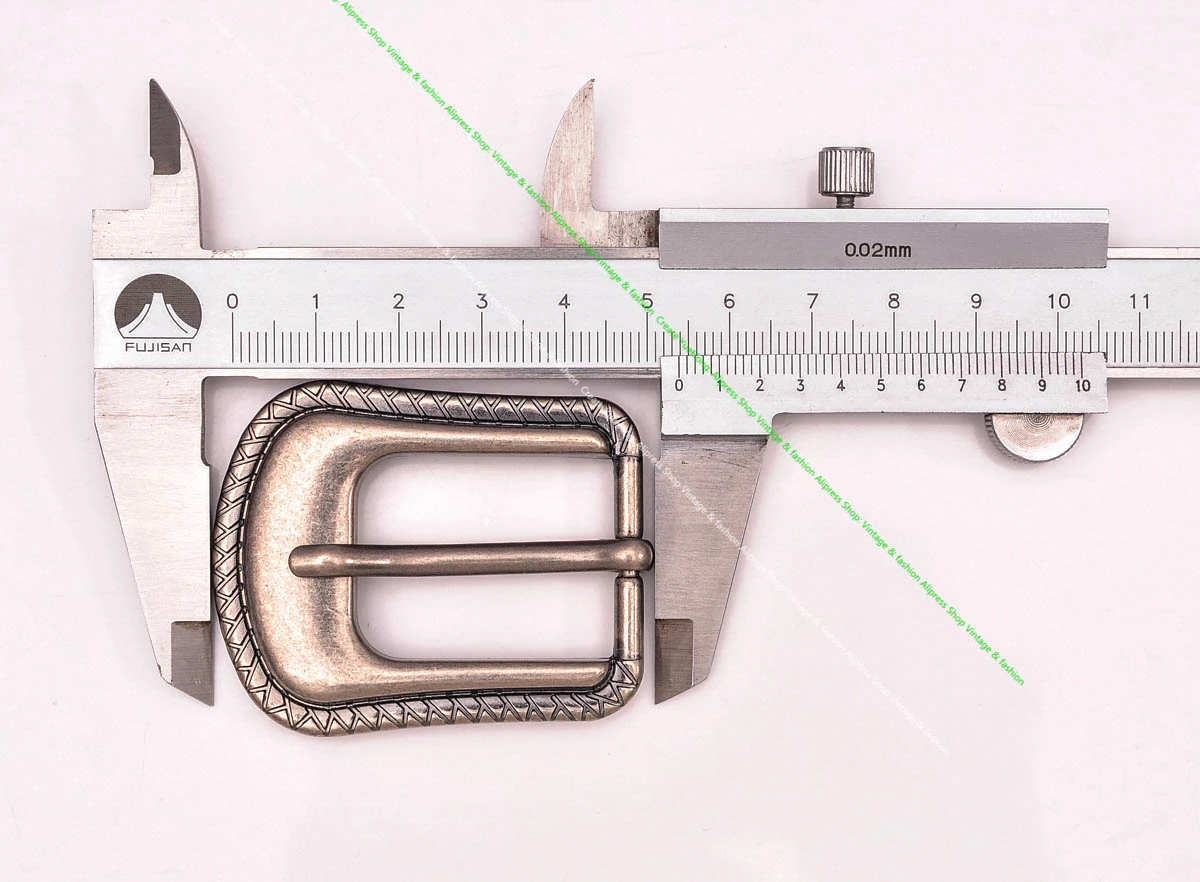 Massive Antik-Silber-Endstangen-Dornschließe, 3-teiliges Set, DIY-Lederhandwerk, westliches Muster, Zaumgürtel, Schnalle, Ersatz, passend für 24 mm – Detail 11