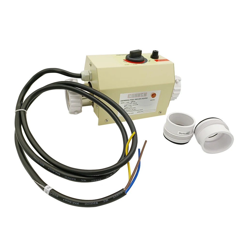 Pool Heater 3KW 220V Pool Heater Electric Swimming Pool and SPA Bath Heating Tub Water Heater Thermostat Swimming Accessories