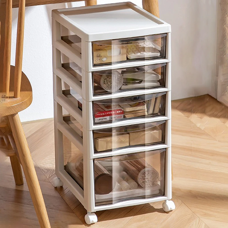 

Пластиковые шкафы с выдвижными ящиками, Скандинавская мебель для дома, офиса, настольный органайзер, простой шкаф для ПК, Многоуровневая полка для хранения моб