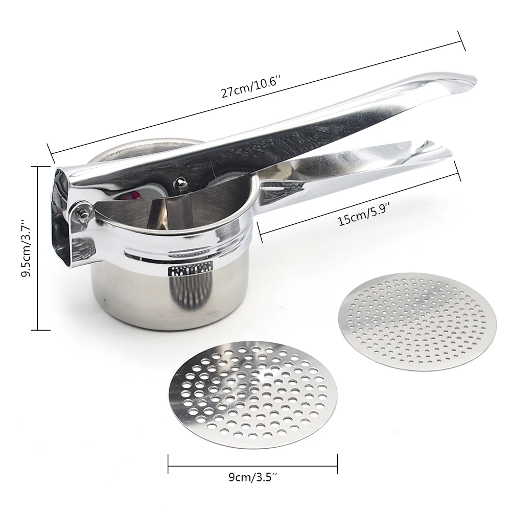 Ricer for Mashed Potatoes Fruit And Vegetables Masher 3-in-1 Food Ricer Mash Potato Masher Stainless Steel Sweet Potato mashed potato ricer
