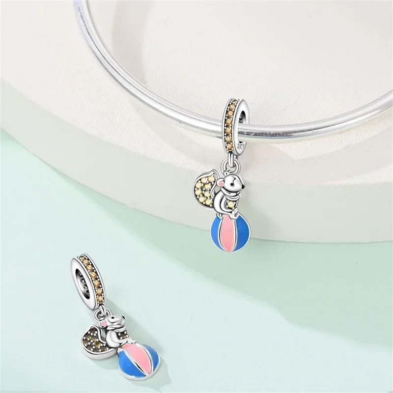 DIY 925 Sterling Silver Charm Bead - Cartoon Blue Clown Dangle For Bracelets & Necklaces - View #3