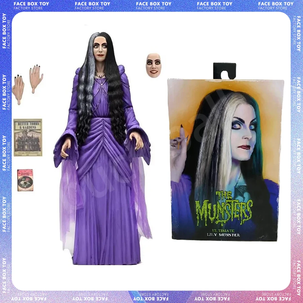 

7 Inch The Munsters Anime Figure NECA 56094 Action Figuras Lily Doll Pvc Statue Model Manga Collection Desk Decoration Gift Toy