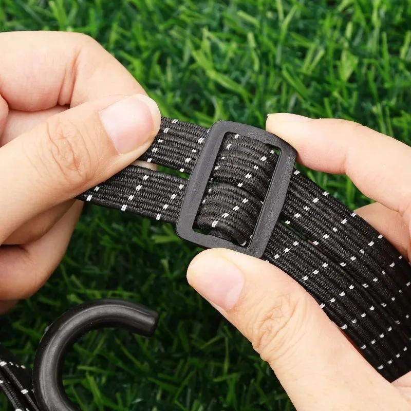 Reflective Motorcycle Bungee Cords Elastic Rope Fixed Strap Luggage 60/90CM Motorcycle Helmet Straps Hook Luggage Retractable