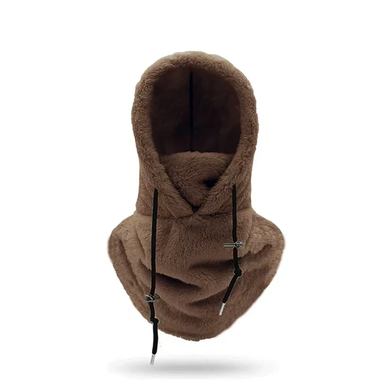 Winter outdoor riding hat sports cowl winterproof thickened bib CS head cover Arctic suede cover warm hat