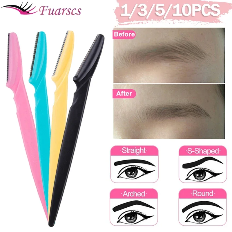 Eyebrow Trimmer Set Eyebrow Razor Set Eyebrow Trimmer Blade Eyebrow Razor Hair Remover Eyebrow Trimmer Facial Hair Remover Hair Shaver 3/5/10PCS Eyebrow Trimmer Portable Eyebrow Razor Shaver EyeBrow Shaper Safety Facial Hair Remover Beauty Makeup Tools For Women