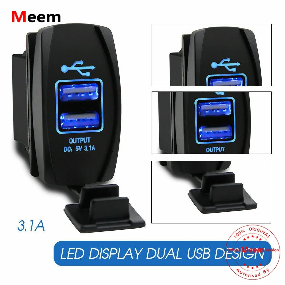 

Dual Car Cigarette Lighter Socket Charger Power Adapter USB Splitter