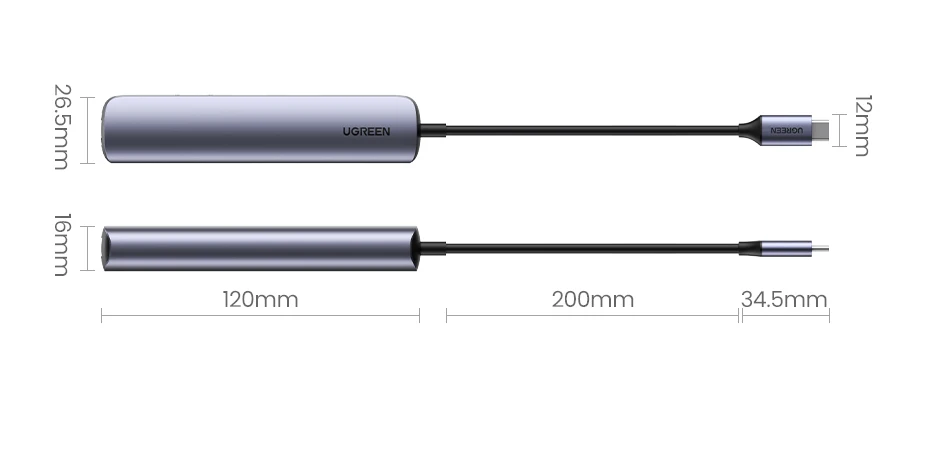 adaptador usb 3.1 a 4k, hdmi rj45,