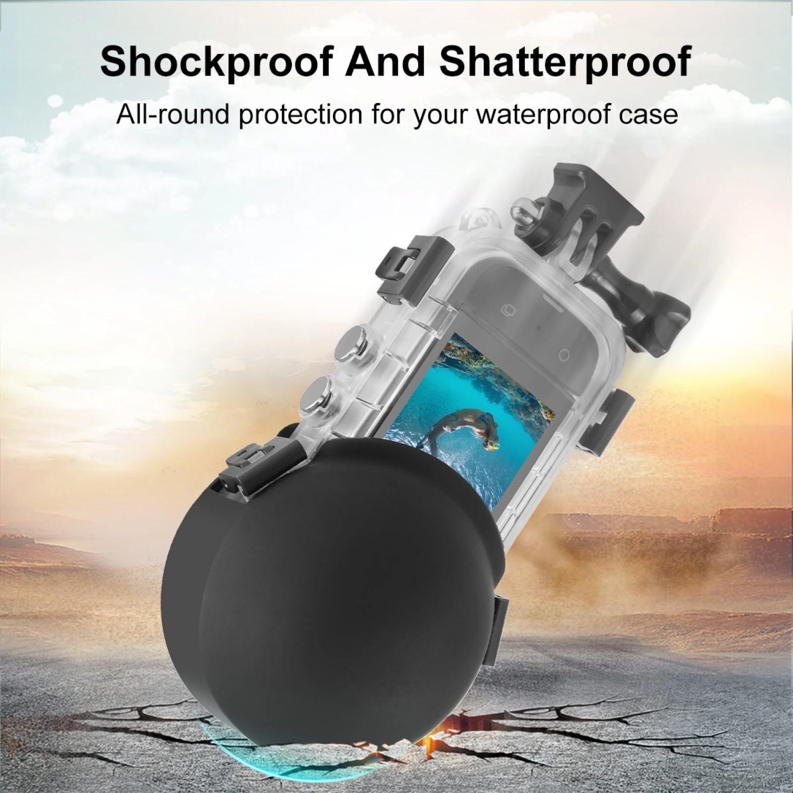 For Insta360 X3 / X4 PULUZ Invisible Dive Case Lens Guard Silicone Protective Cover