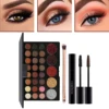 29 Colors Eyeshadow Palette Set with Mascara Eyeshadow Brush Earth Color Waterproof Long Lasting Music Festival Cosmetics Makeup 1