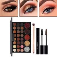 29 Colors Eyeshadow Palette Set with Mascara Eyeshadow Brush Earth Color Waterproof Long Lasting Music Festival Cosmetics Makeup 1