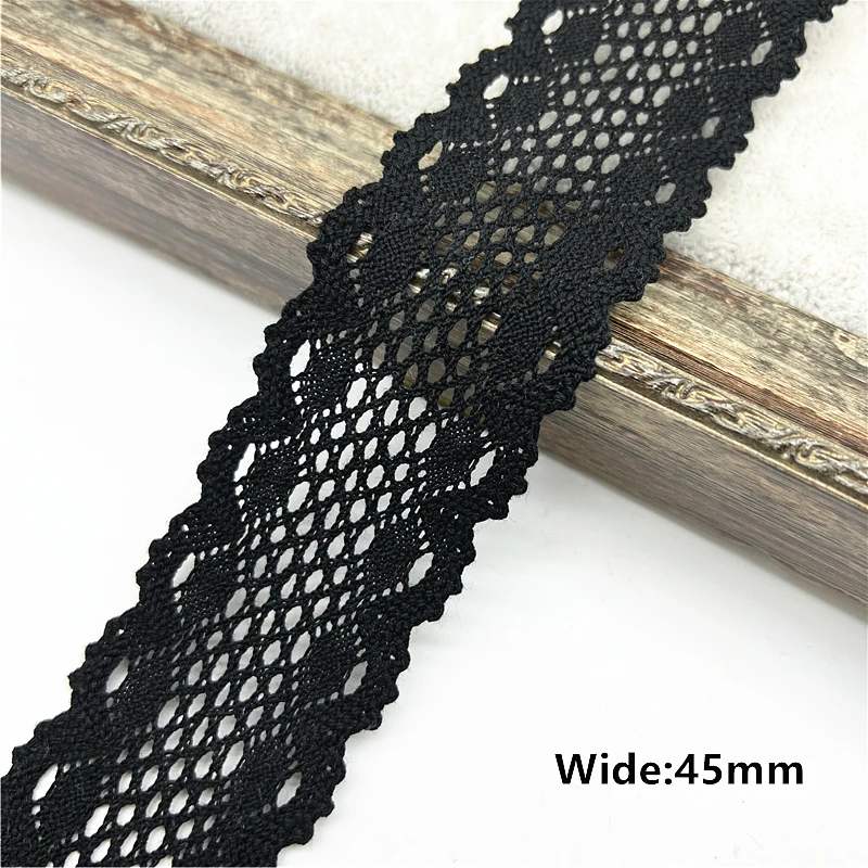 Lace Ribbon Cotton Ribbon Lace Sewing Supplies Lace Sewing Accessories Lace Garment Accessories Lace Accessories Clothing Accessories Lace Fabric Chiffon Lace Fabric Lace Decoration 2yards/Lot 10mm-50mm Cotton Lace Ribbon For Apparel Sewing Fabric Trim Crocheted Handmade