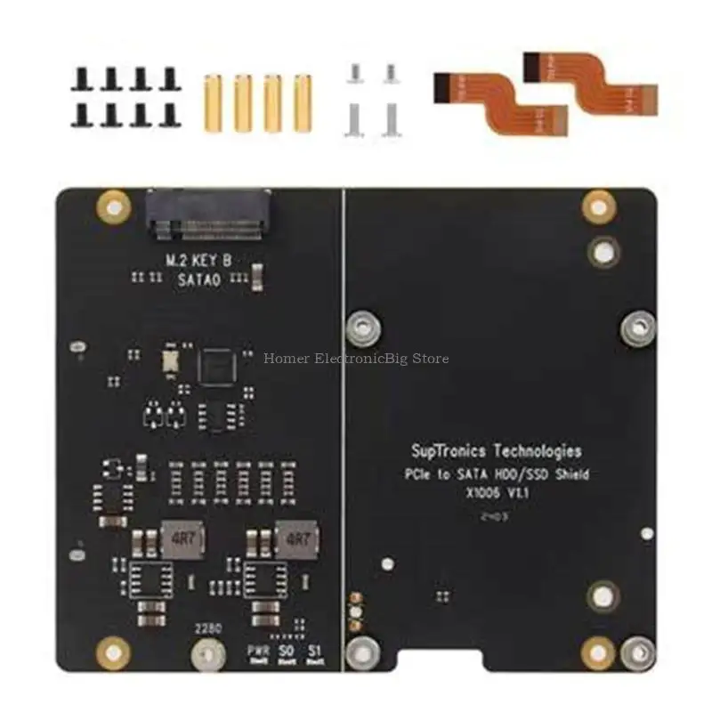 2.5 디스크용 X1006 PCIe 확장 보드 및 RPI 5 KINO용 M.2 B SSD 고속 스토리지 솔루션