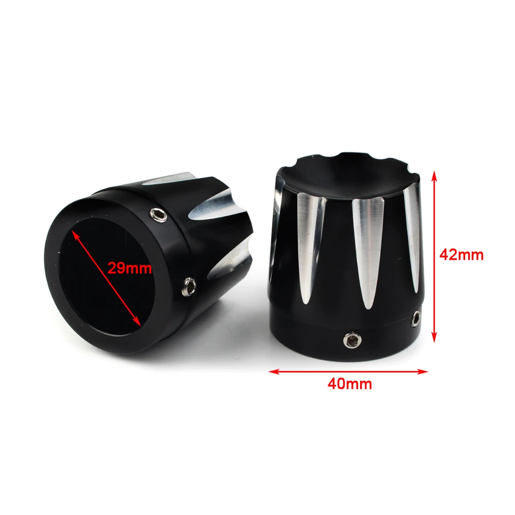 

Мотоциклетные черные чехлы с ЧПУ для передней оси и гайки для Harley Dyna Fatboy Electra Street Glide Road King 2008 2009 2010 2011-2017