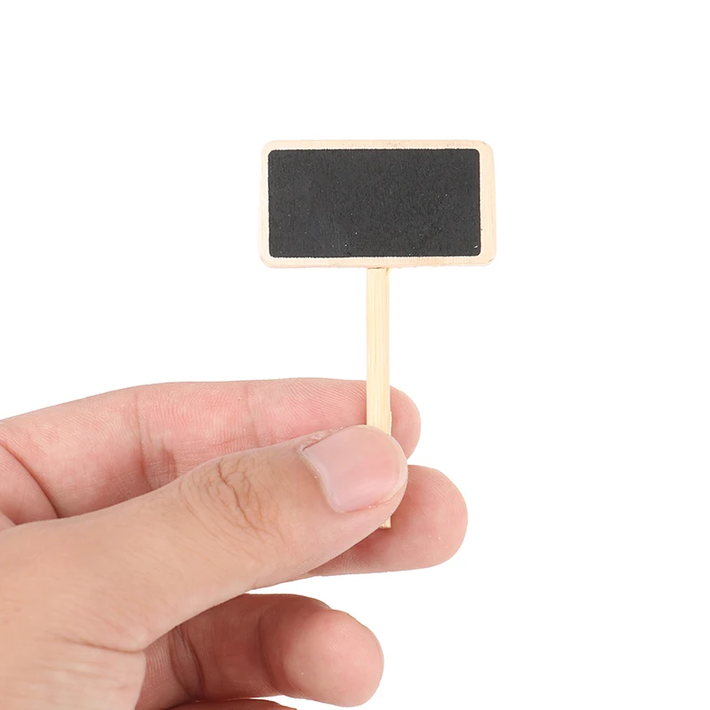 

50 Mini blackboard wood message slate rectangle clip clip panel card memos label