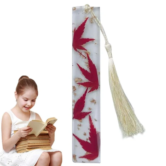 Dried Flower Bookmarks for Women Transparent Dried Flower Bookmark