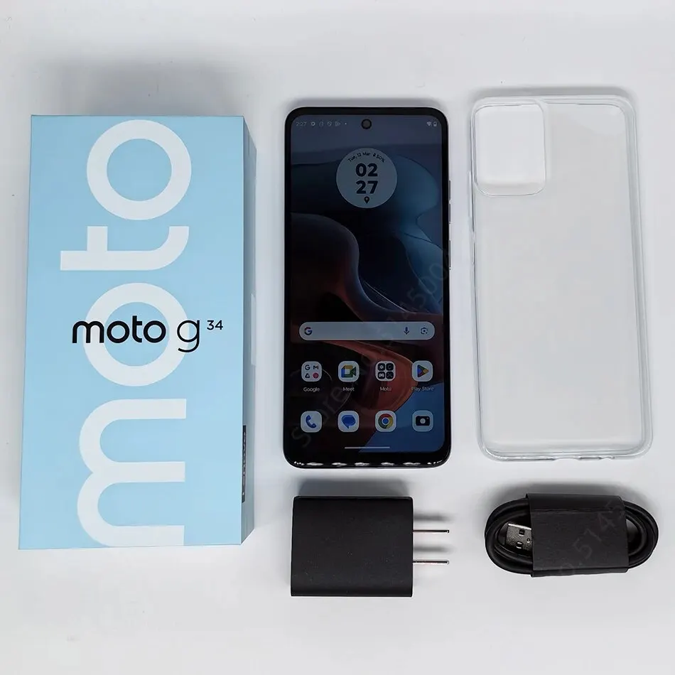 Lenovo Motorola Moto G34 5G Mobile Phone Snapdragon 695 Octa Core 6.5\'\' 120Hz LCD Screen 50MP Camera 5000mAh Battery