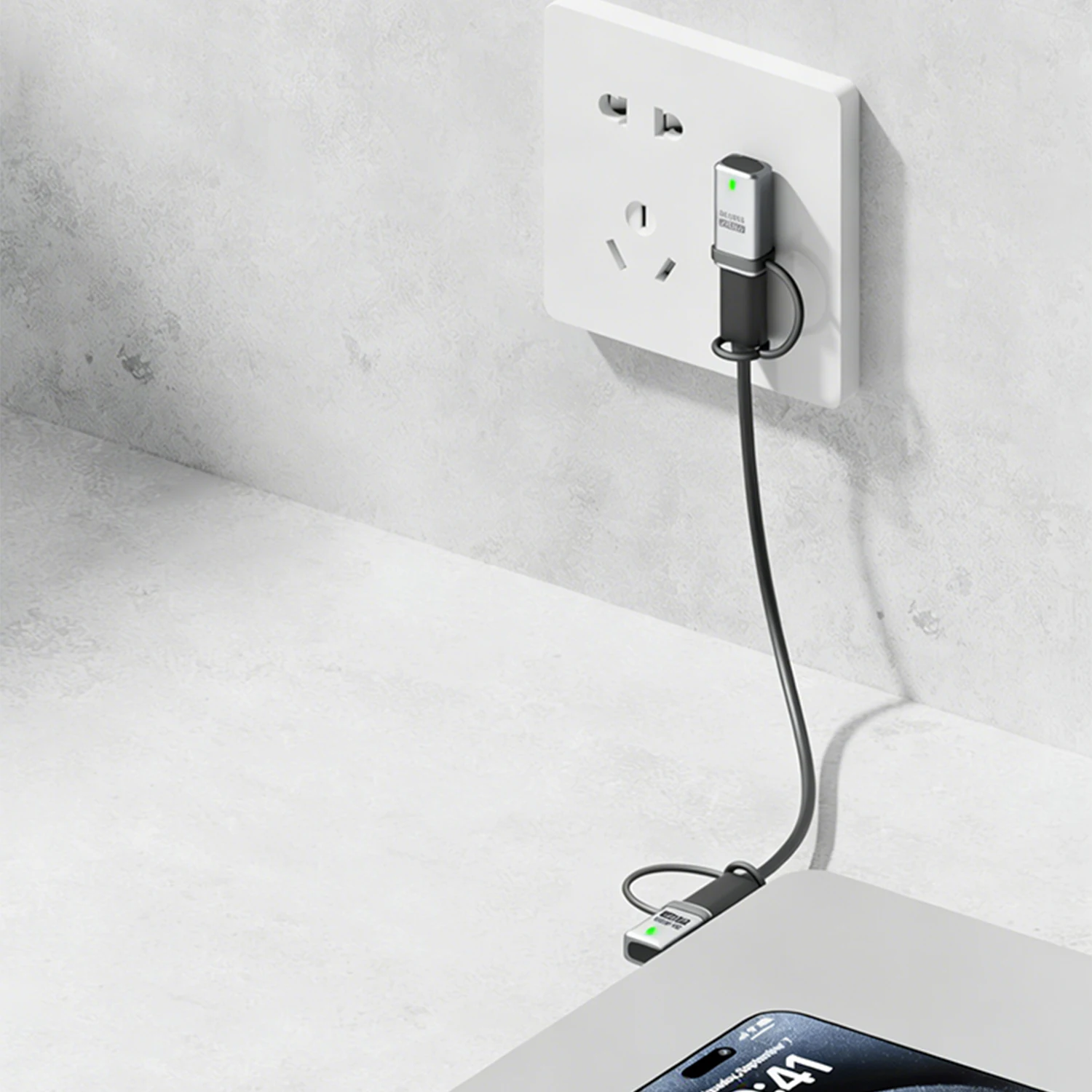 80Gbps USB 타입 C 양방향 확장 어댑터 240W PD 고속 충전 8K@60Hz 비디오(썬더볼트5/4 타입-C 장치용)-실버