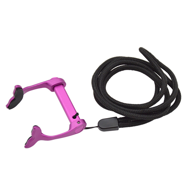 Nonslip Diving Nose Clip Aluminum Alloy Swimming Nose Clip with Anti-Lost Rope for Freediving Snorkeling Spearfishing