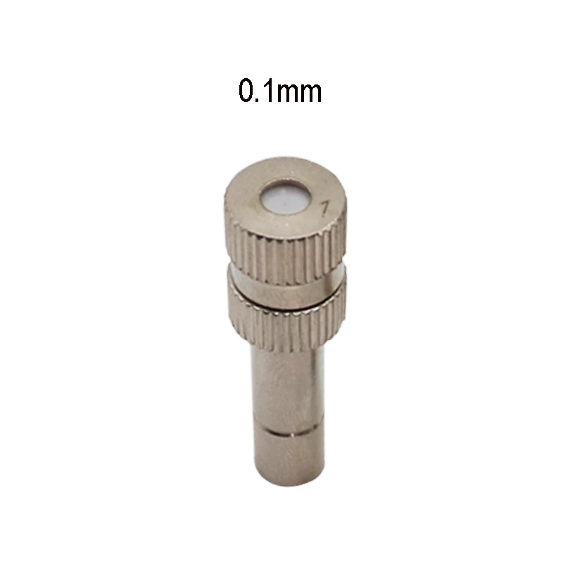 6mm Low Pressure Fine Atomization Nozzles 0.15~0.8mm Brass Misting Sprayers Irrigation Disinfection Cooling Fog Nozzles 6