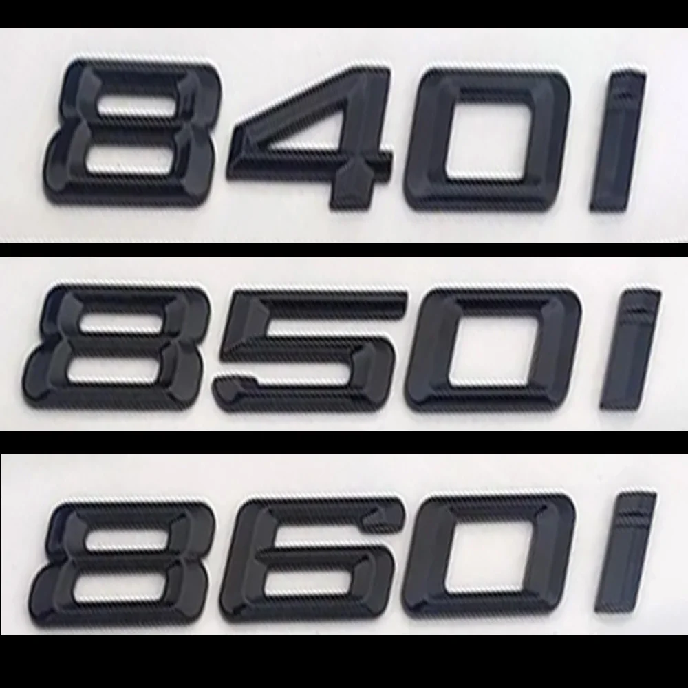 Per Bmw Serie 8 E31 G15 840I 850I 860I Logo Sticker Car Abs 3D Trunk Fender Gloss Black Logo Letter Sticker Accessori